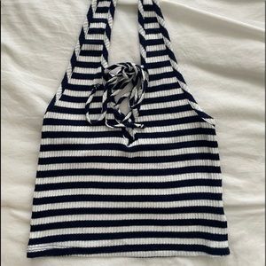 Urban Outfitters striped halter tank top